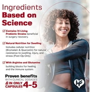 HealFast Complete Surgery & Injury Recovery Supplement: for Wound, Scar Treatment & Bruising w/Vitamins, Bromelain, Quercetin & Probiotics (Pre+Post Op)