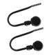 thumbnail image 3 of Cortina Tibeback 2 piezas diseño ahuecado en U Negro, 3 of 8