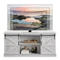 thumbnail image 6 of BELLEZE Modern Farmhouse 58" Sliding Barn Door TV Stand Console With Storage For TVs Up To 65", Sargent Oak, 6 of 7
