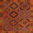 thumbnail image 1 of Ahgly Company Indoor Square Contemporary Mahogany Brown Southwestern Area Rugs, 8' Square, 1 of 6