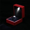 thumbnail image 5 of Fashion Ring Box LED Light Up Ring Storage Case Jewelery Holder (Red), 5 of 5