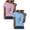 Pink 1PCS & Sky Blue 1PCS, variant on 2 Pack Shirts for Women Cute Graphic Short Sleeve Crewneck Cotton Fashion Lightweight Tshirts (Yellow 1PCS & Green 1PCS, XXL)