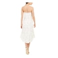 thumbnail image 2 of ADRIANNA PAPELL Womens White Zippered Lace Floral Strapless Below The Knee Evening Hi-Lo Dress 6, 2 of 3