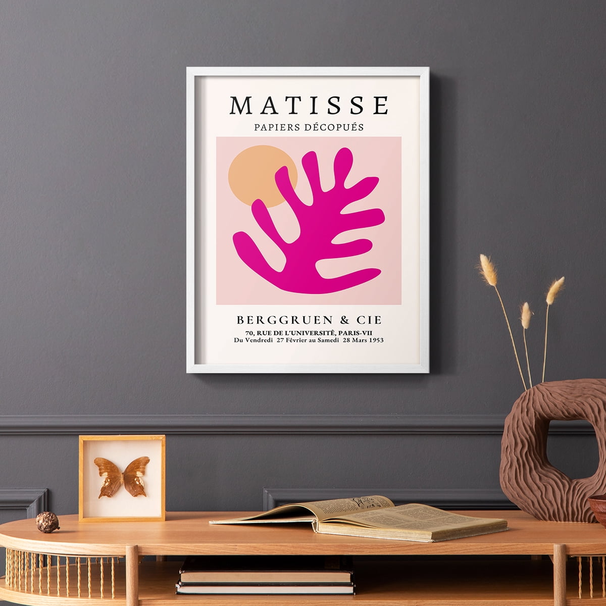 Matisse CLIV Framed Print in White Solid Wood 8 x 10 Framed Print