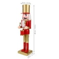 thumbnail image 3 of LOLIPPYY Nutcracker Soldier Statue: Large 38cm Wooden Christmas Decor - 2026 New Year-Themed Standing Figurine for Festive Tabletop and Shelf Displays, 3 of 7
