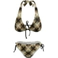 thumbnail image 2 of HPINK-T Women's Halter Triangle Bikini Tie Side Bottom Two Piece Swimsuit, 2 of 12