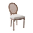 thumbnail image 3 of Armless French Dining Chair Farmhouse Dining Room Chairs Set of 2, Tufted Kitchen Chairs Upholstered Side Chair, Beige, 3 of 8