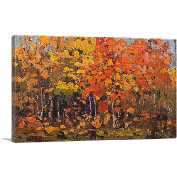 ARTCANVAS Autumn Woods Fall 1915 Canvas Art Print by Tom Thomson - Size: 18" x 12" (1.50" Deep)