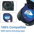 thumbnail image 4 of 5 x 91331 Label Maker Tape Compatible with DYMO Letratag Refills Plastic White Label Tape S0721660, 12mm x 4m Waterproof Label Cartridge for Dymo LetraTag Label Makers LT-100H 100T 110T QX50 XR 2000, 4 of 4