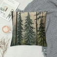 thumbnail image 2 of Nawypu  Decorative Throw Pillow Cover Green Alley Winter Forest Evergreen Pine Tree Nature Cedar Balsam Christmas Collection Coniferous Cushion Case for Couch Sofa Home Decoration, 2 of 5