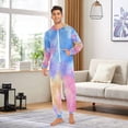 thumbnail image 5 of 1 Piece Adult Onesie Pajamas Cozy & Loose-Fit Sleepsuit Loungewear with Pockets Tie-dye Clouds Pattern X-Large, 5 of 7