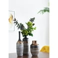 thumbnail image 6 of A&B Home Bottle Neck Vase with Modern Texture - Black, Copper Finish, 6 of 10