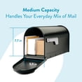 thumbnail image 2 of Architectural Mailboxes Winston™ Heavy duty Steel Metal Post Mounted Mail Box for outside, Black, Medium USPS Approved Curbside Mailbox, 2 of 10
