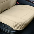 FH Group Leatherette Beige Car Seat Cover, Universal Fit Front Set Seat