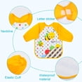 thumbnail image 2 of Babero impermeable de manga larga, juego de 4 piezas para bebé, delantal para comer, jugar y pintar, babero impermeable unisex para bebés de 6 meses a 3 años., 2 of 5