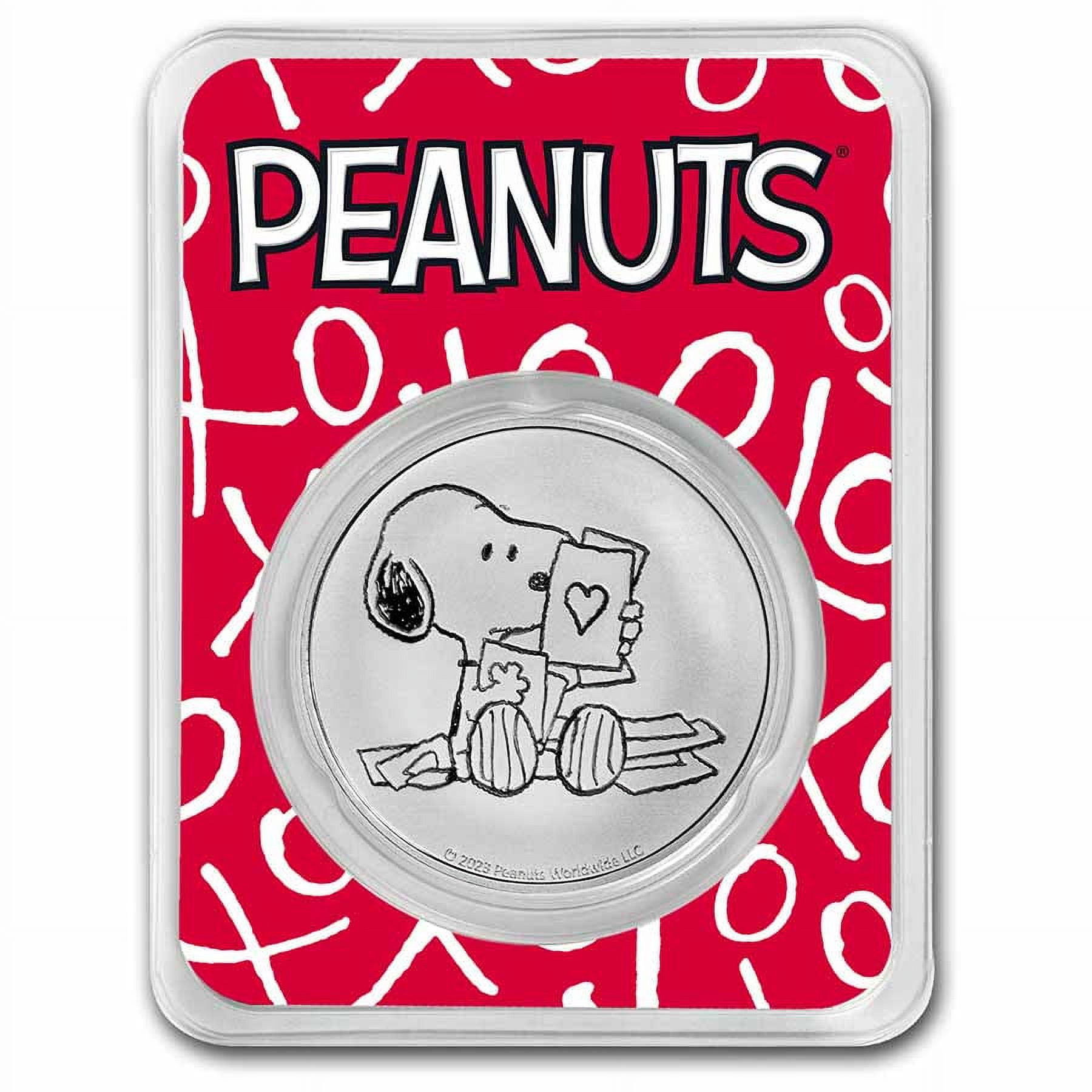Peanuts Snoopy and Woodstock Graduation Coin, 1 oz Colorized
