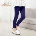thumbnail image 2 of Babcutegg Kid Girls Leggings Stretchy School Leggings Ankle Length Skin Friendly High Waist Yoga Pants for Girls Navy Size 5-6, 2 of 8