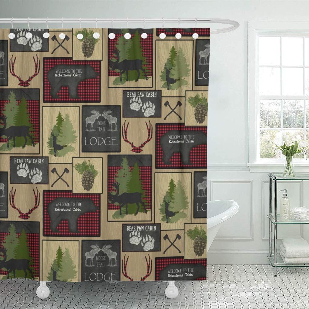 Bathroom Home & Living Beary Christmas Holiday trees mountain lodge