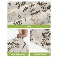 thumbnail image 4 of Brown Beige Botanical Bar Stool Covers Set of 2, Rustic Country Spring Floral Summer Leaf Stretch Bar Chair Covers with Backs, Removable Pub Counter Height Chair Cover for Kitchen Dining Room Cafe, 4 of 7