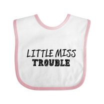Inktastic Little Miss Trouble Girls Baby Bib