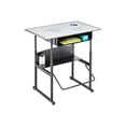 thumbnail image 4 of Pemberly Row Modern / Contemporary Adjustable Height Stainless Steel Desk, 4 of 9
