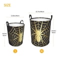 thumbnail image 3 of Balery Gold Spider On The Web Cesta de ropa redonda con asas, impermeable, independiente, para ropa, juguetes, dormitorio y familia-Small, 3 of 6