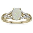 thumbnail image 2 of Oval Opal and Diamond Cocktail Ring 14K Yellow Gold (0.70ct), 2 of 3