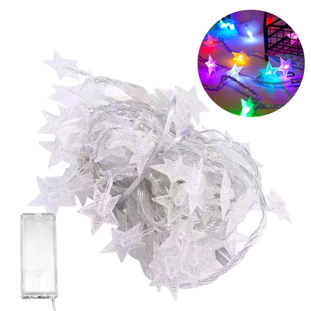 1.5Meter/4.9Ft 10LEDs Diseño de estrellas Fairy String Light Flexible Twistable Bendable yeacher Luz de cadena