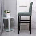 thumbnail image 4 of GUOOL 1Pcs Stretch Dining Chair Cover Removable Slipcover Washable Banquet Chair Decor Green, 4 of 9