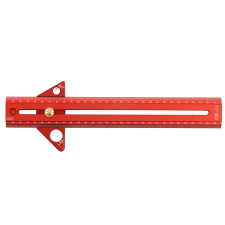 

Woodworking T Track Ruler Multifunctional Aluminum Alloy Portable Wood Measuring Angle Ruler 30cm/11.8in