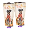 thumbnail image 2 of Happy Thanksgiving Miniature Pinscher with Turkey Pumpkins Autumn Vibes 30oz Stainless Steel Tumbler Insulated Cup with Lid Mini Pin Dog Lover - 12018, 2 of 5