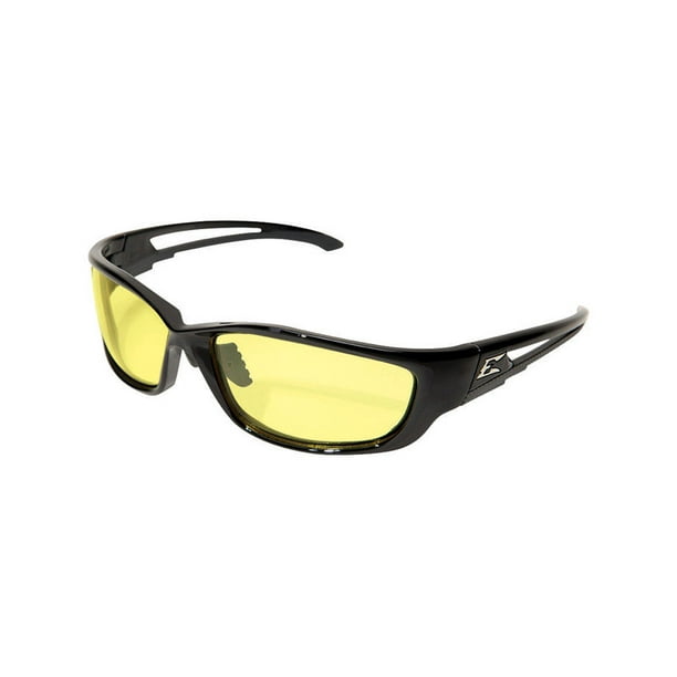 Edge Eyewear Kazbek XL Safety Glasses Yellow Lens Black Frame 1 pk - Walmart.com - Walmart.com