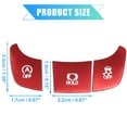 thumbnail image 4 of 3pcs Car Red Aluminum Alloy Electronic Handbrake Button Decoration Stickers Decal Cover for Toyota CHR 2017-2021, 4 of 6