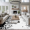 thumbnail image 3 of Rectangle Area Rugs 5 x 8 Ft, Black Spring Botanical Non-Slip Residential Carpet, Weeping Eucalyptus Butterfly Indoor Crawling Mats Runner Rugs for Living Room/Dining Room/Bedroom, 3 of 8