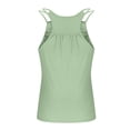 thumbnail image 4 of BLVB Camisole Top for Women Built in Bras Summer Double Spaghetti Strap Tank Top Scoop Neck Tops Loose Fit Cami Shirt, 4 of 6