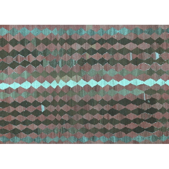 Ahgly Company Indoor Rectangle Oriental Light Blue Traditional Area Rugs, 8' x 10'