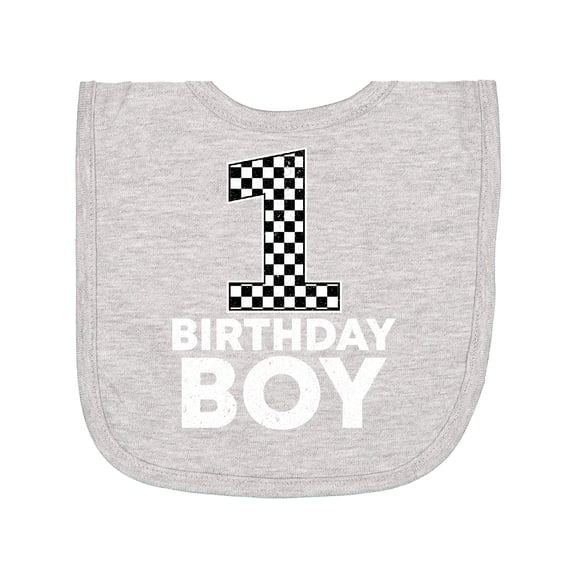 Inktastic 1st Birthday Boy Checkered Number Newborn Bib
