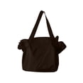 thumbnail image 2 of Yooshoverk Large Expandable Foldable Shoulder Tote Bag, Portable Multi-Purpose Handbag For Camping Travel Beach Picnic Shopping Brown 15.4X13.8X6.3In, 2 of 6