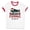 White/Red, variant on Merry Fishmas Ringer Tee Shirt Unisex Large White/Black
