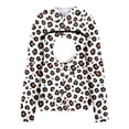 thumbnail image 6 of TGPMGRZ Pet Pouch Hoodie for Women with Kangaroo Pocket Cat Dog Carrier Hoodies Leopard Printed, 6 of 7