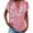 Watermelon Red, variant on Cilsoka Womens V Neck Shirts Short Sleeve Henley Tops Button Floral Print T Shirts Work Tops Casual Tunic Tops Summer Fashion Clothing