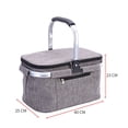 thumbnail image 2 of Canasta De Compras Plegable Con Mango De Aluminio, Bolsa De Mercado Grande 30L Y 15kg De Capacidad, Tela Oxford Resistente Para Supermercado, Playa Y Viajes, 2 of 6