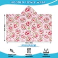 thumbnail image 2 of Strawberry Princess Pattern Hooded Bath Towel，60"x35" for Ages 3 To 12 Kids, Quick Dry Lightweight Soft Microfiber Hood Beach Towel Cover Up for Kids, 2 of 7