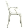 thumbnail image 3 of vidaXL Garden Chairs 2 pcs Cast Aluminium White, 3 of 5