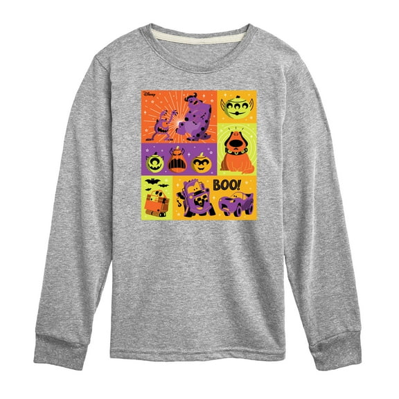 Disney Pixar - Halloween Movie Grid - Toddler & Youth Long Sleeve Graphic T-Shirt
