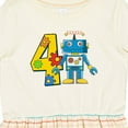 thumbnail image 4 of Inktastic 4th Birthday Robot Girls Toddler Dress, 4 of 5