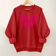 thumbnail image 4 of WTXUE Valentine's Day Tops Women Love Heart Printed Sweatshirts Graphic Oversized Sweatshirt Long Sleeve Sweatshirt Sweatshirts Trendy Comfy Sweatshirts Fashion Sweatshirts Hot Pink M, 4 of 5