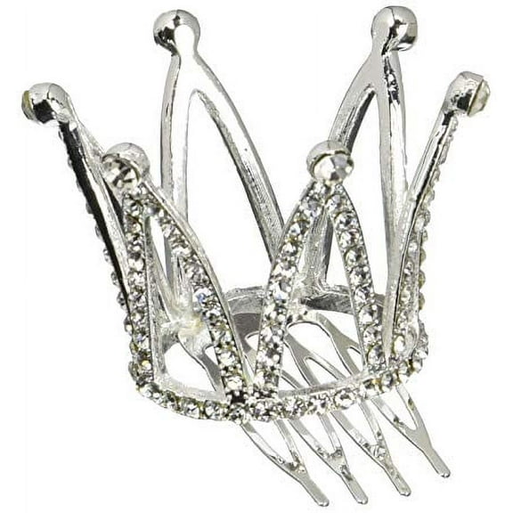 Princess Tiara Mini Crown Bridal Rhinestone Decor Hairband Toy Crown