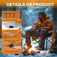 thumbnail image 4 of Slsy Oversized Heated Camping Directors Chair,Heavy Duty Outdoor Portable Heating Folding Chair w/Side Table Pocket, Heated Tall Camp Chairs, Makeup Chair, Supports 550lbs (Power Bank not Included), 4 of 8