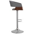thumbnail image 6 of Simpli Home Lowell Mid Century Modern Adjustable Swivel Bar Stool in Light Grey Linen Look Fabric, 6 of 12